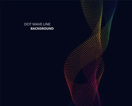 Elegant abstract vector spectrum rainbow gradient wave dot line futuristic st Illustrazione stock