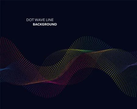 Elegant abstract vector spectrum rainbow gradient wave dot line futuristic st 스톡 일러스트