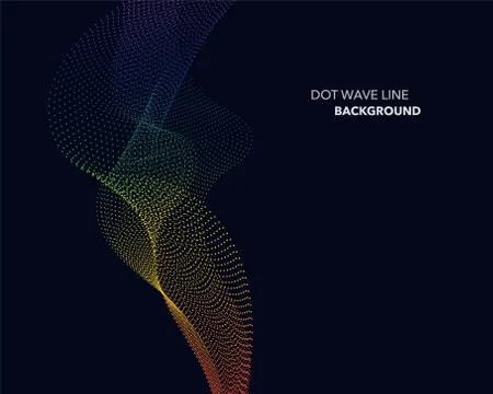 Elegant abstract vector spectrum rainbow gradient wave dot line futuristic st Illustrazione stock