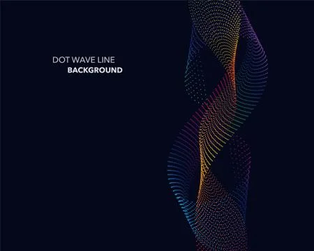 Elegant abstract vector spectrum rainbow gradient wave dot line futuristic st イラスト素材