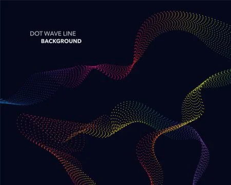 Elegant abstract vector spectrum rainbow gradient wave dot line futuristic st Illustrazione stock