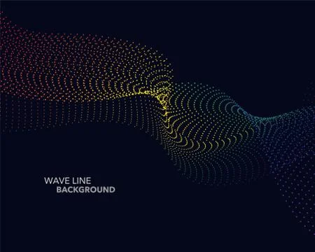 Elegant abstract vector spectrum rainbow gradient wave dot line futuristic st Stock Illustration