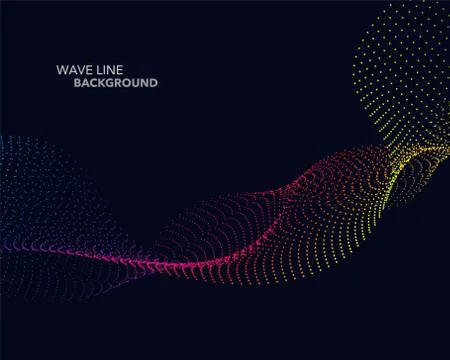 Elegant abstract vector spectrum rainbow gradient wave dot line futuristic st Illustrazione stock