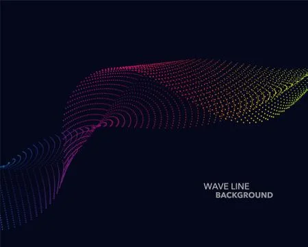 Elegant abstract vector spectrum rainbow gradient wave dot line futuristic st 스톡 일러스트