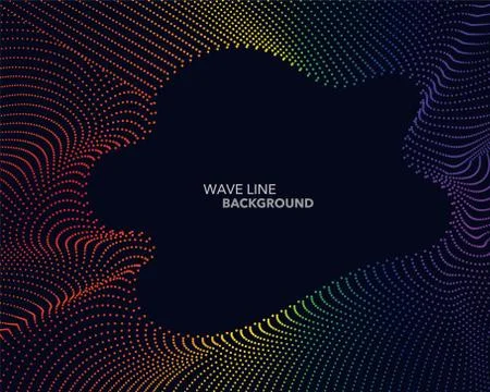 Elegant abstract vector spectrum rainbow gradient wave dot line futuristic st Stock Illustration