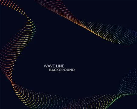 Elegant abstract vector spectrum rainbow gradient wave dot line futuristic st Stock Illustration