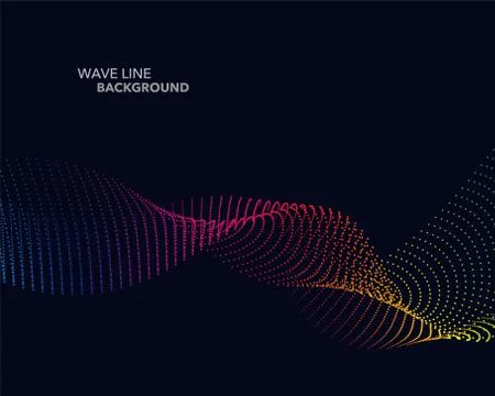 Elegant abstract vector spectrum rainbow gradient wave dot line futuristic st Stock Illustration