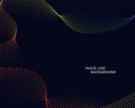 Elegant abstract vector spectrum rainbow gradient wave dot line futuristic st 스톡 일러스트
