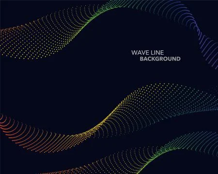 Elegant abstract vector spectrum rainbow gradient wave dot line futuristic st 스톡 일러스트