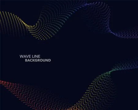 Elegant abstract vector spectrum rainbow gradient wave dot line futuristic st Stock Illustration
