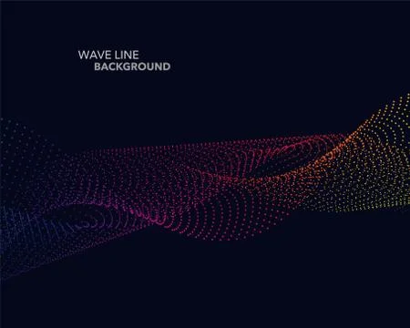Elegant abstract vector spectrum rainbow gradient wave dot line futuristic st Stock Illustration