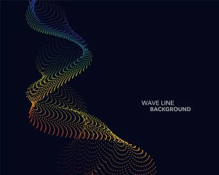 Elegant abstract vector spectrum rainbow gradient wave dot line futuristic st 스톡 일러스트