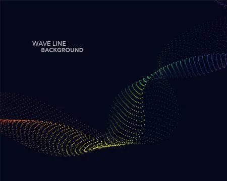 Elegant abstract vector spectrum rainbow gradient wave dot line futuristic st 스톡 일러스트