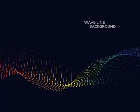 Elegant abstract vector spectrum rainbow gradient wave dot line futuristic st Stock Illustration