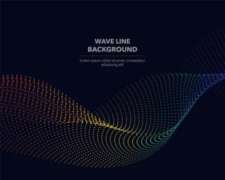 Elegant abstract vector spectrum rainbow gradient wave dot line futuristic st Illustrazione stock