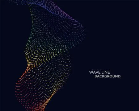 Elegant abstract vector spectrum rainbow gradient wave dot line futuristic st Illustrazione stock