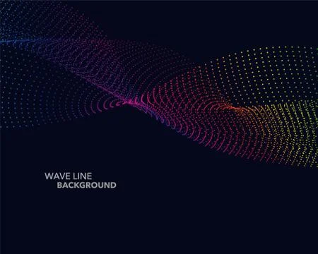 Elegant abstract vector spectrum rainbow gradient wave dot line futuristic st イラスト素材