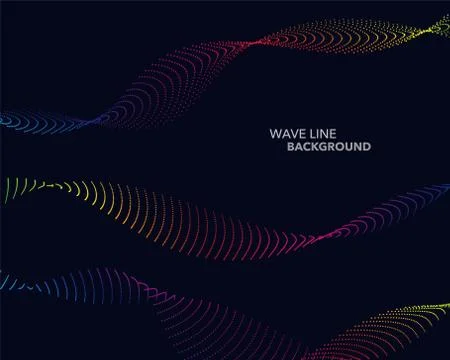 Elegant abstract vector spectrum rainbow gradient wave dot line futuristic st 스톡 일러스트
