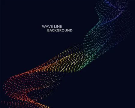 Elegant abstract vector spectrum rainbow gradient wave dot line futuristic st 스톡 일러스트