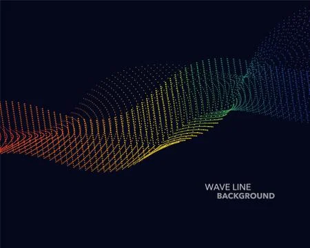 Elegant abstract vector spectrum rainbow gradient wave dot line futuristic st イラスト素材