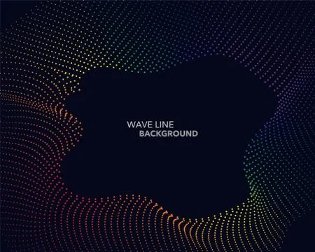 Elegant abstract vector spectrum rainbow gradient wave dot line futuristic st イラスト素材