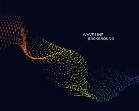 Elegant abstract vector spectrum rainbow gradient wave dot line futuristic st イラスト素材