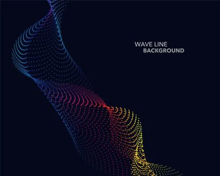 Elegant abstract vector spectrum rainbow gradient wave dot line futuristic st イラスト素材