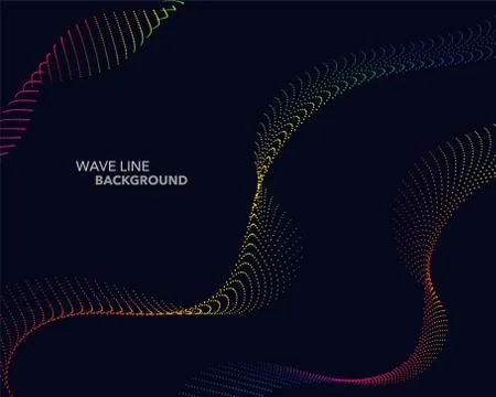 Elegant abstract vector spectrum rainbow gradient wave dot line futuristic st Stock Illustration