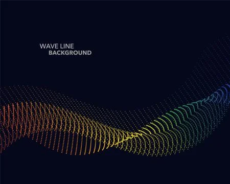 Elegant abstract vector spectrum rainbow gradient wave dot line futuristic st Stock Illustration