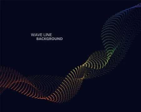 Elegant abstract vector spectrum rainbow gradient wave dot line futuristic st 스톡 일러스트