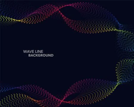 Elegant abstract vector spectrum rainbow gradient wave dot line futuristic st 스톡 일러스트