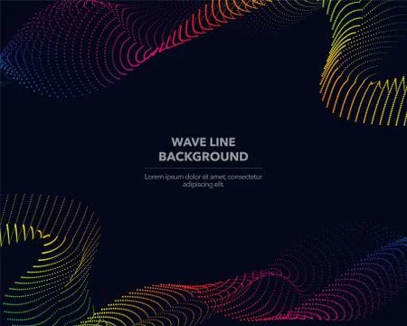 Elegant abstract vector spectrum rainbow gradient wave dot line futuristic st Illustrazione stock