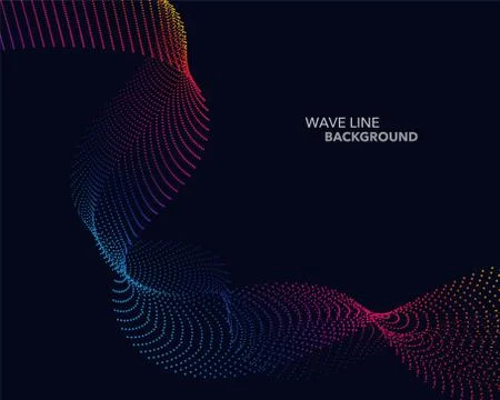 Elegant abstract vector spectrum rainbow gradient wave dot line futuristic st 스톡 일러스트