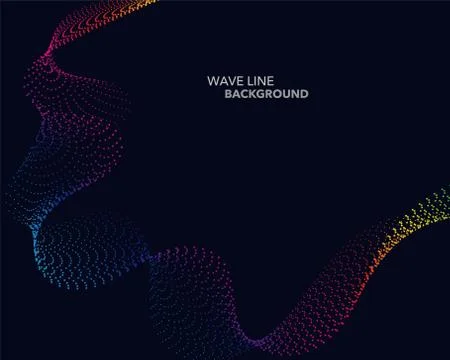 Elegant abstract vector spectrum rainbow gradient wave dot line futuristic st Illustrazione stock