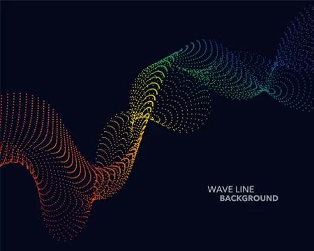 Elegant abstract vector spectrum rainbow gradient wave dot line futuristic st Stock Illustration