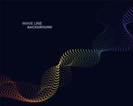 Elegant abstract vector spectrum rainbow gradient wave dot line futuristic st 스톡 일러스트