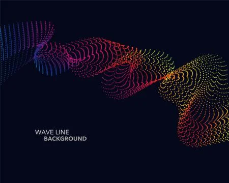 Elegant abstract vector spectrum rainbow gradient wave dot line futuristic st 스톡 일러스트
