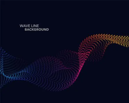 Elegant abstract vector spectrum rainbow gradient wave dot line futuristic st Stock Illustration