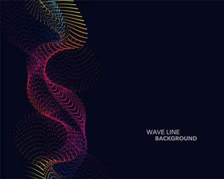 Elegant abstract vector spectrum rainbow gradient wave dot line futuristic st Stock Illustration