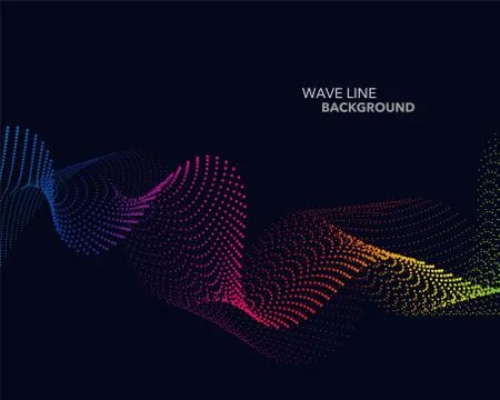 Elegant abstract vector spectrum rainbow gradient wave dot line futuristic st 스톡 일러스트