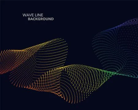 Elegant abstract vector spectrum rainbow gradient wave dot line futuristic st 스톡 일러스트