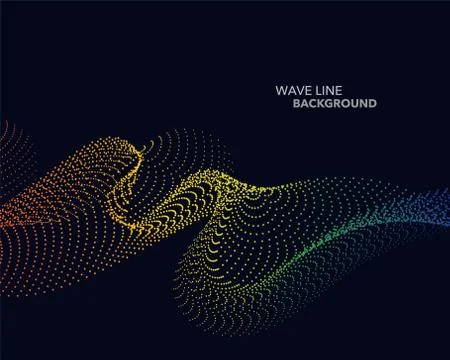 Elegant abstract vector spectrum rainbow gradient wave dot line futuristic st 스톡 일러스트
