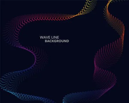 Elegant abstract vector spectrum rainbow gradient wave dot line futuristic st Stock Illustration
