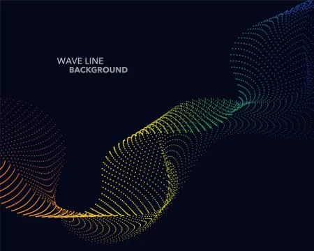 Elegant abstract vector spectrum rainbow gradient wave dot line futuristic st 스톡 일러스트