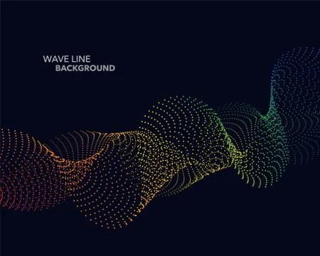 Elegant abstract vector spectrum rainbow gradient wave dot line futuristic st Stock Illustration