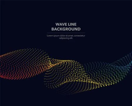 Elegant abstract vector spectrum rainbow gradient wave dot line futuristic st Stockillustratie