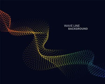 Elegant abstract vector spectrum rainbow gradient wave dot line futuristic st 스톡 일러스트