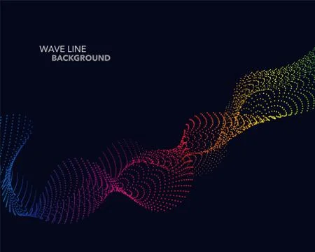 Elegant abstract vector spectrum rainbow gradient wave dot line futuristic st Stock Illustration