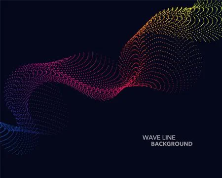 Elegant abstract vector spectrum rainbow gradient wave dot line futuristic st Stock Illustration