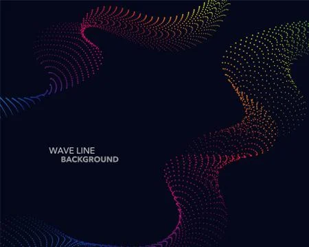 Elegant abstract vector spectrum rainbow gradient wave dot line futuristic st Illustrazione stock